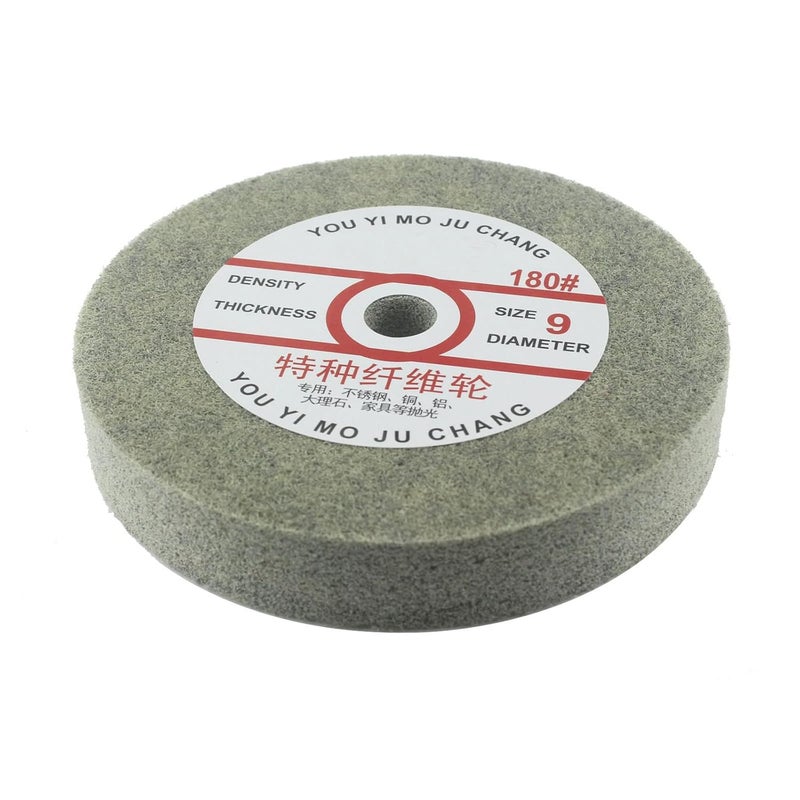 JUNLIXN 𝐉𝐔𝐍𝐋𝐈𝐗𝐍 6'' x 1" Nylon Fiber Buffing Wheel, 5/8 Inch Arbor Hole Aluminum Buffing Wheels 180 Grit Abrasive Polishing Discs for Bench Grinder, Drill (9 P) - Image 3